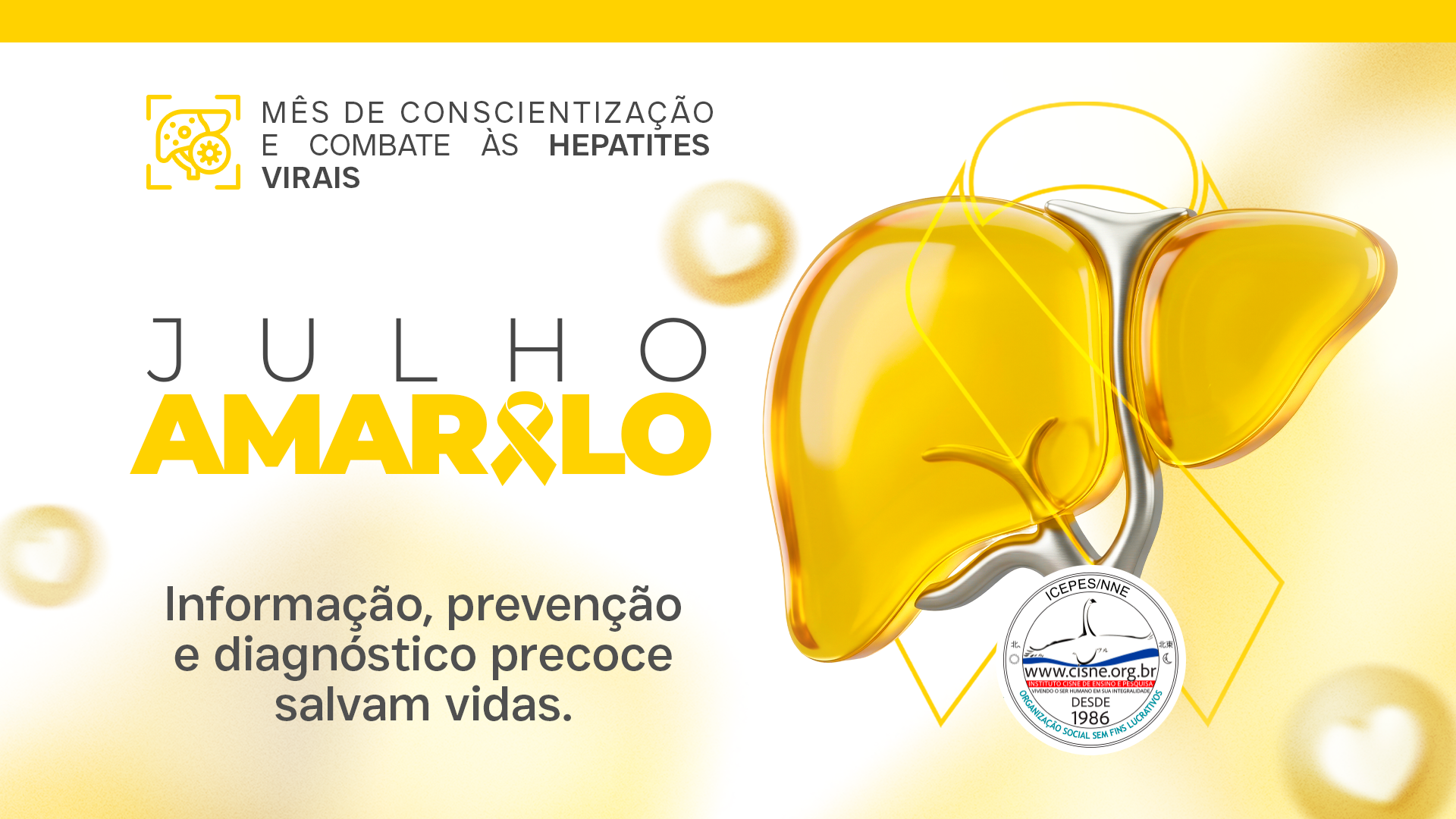 Banner da campanha de julho amarelo